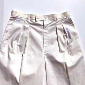 VTG Women’s Saint Laurent Rive Gauche White Cotton Pants 70s-80s Sz 28 US /44 EU